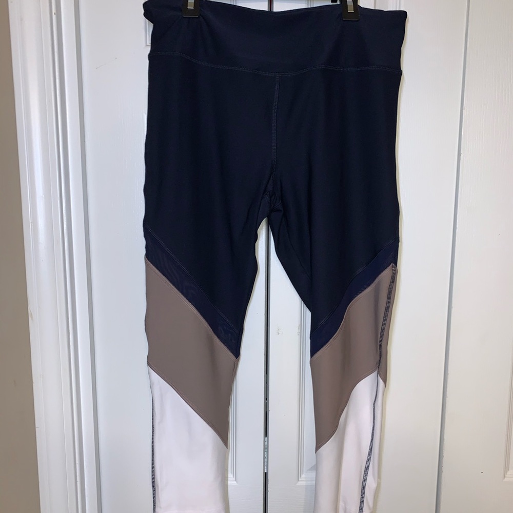 White, Grey, Navy, Mesh Leggings/ Large/ DryFit